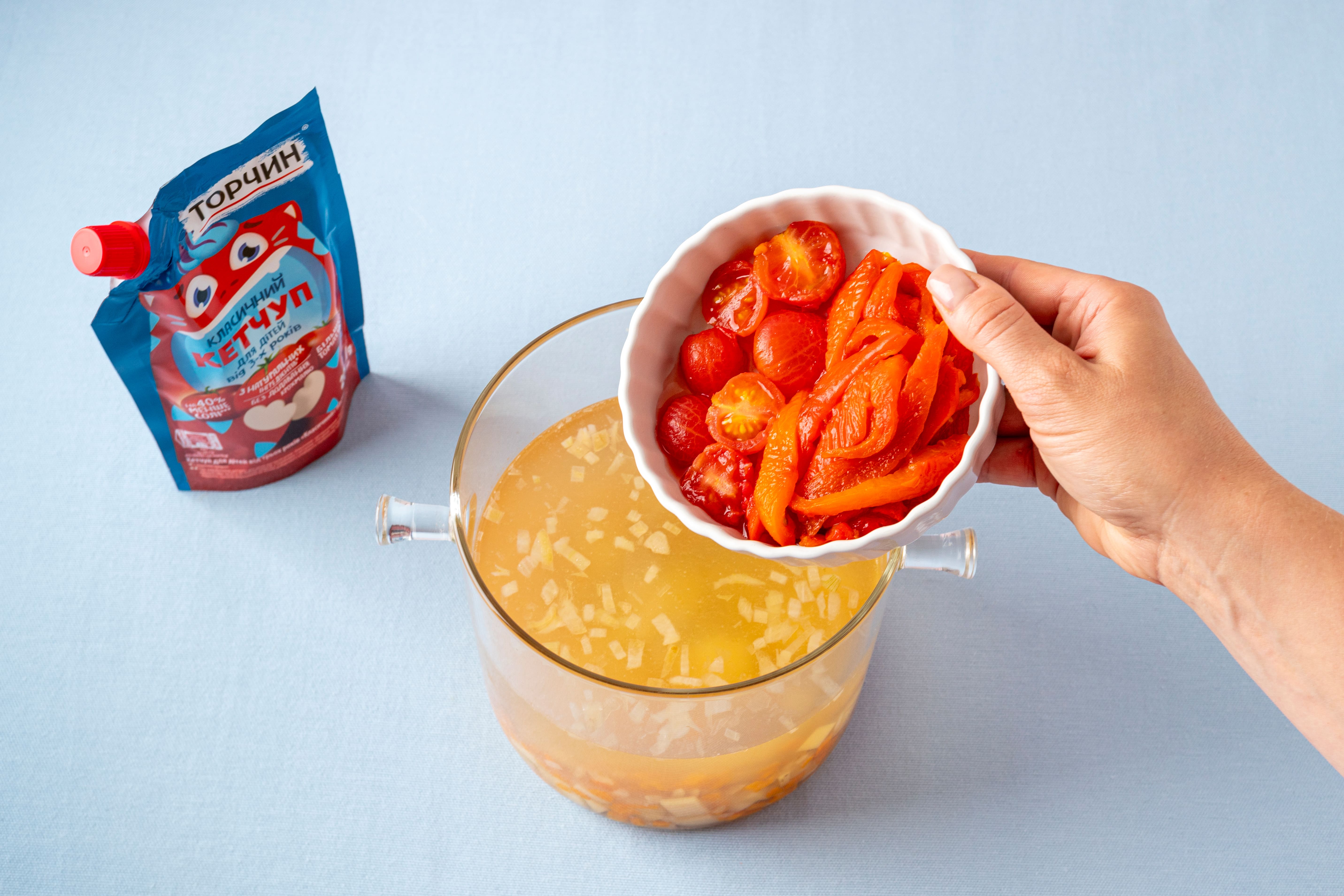 Томатний суп з кльоцками